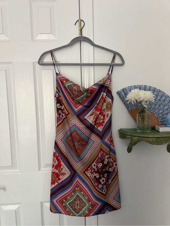 Urban Outfitters Dresses & Skirts - Urban Outfitters Multicolor Geometric Floral Slip Dress